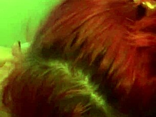 Redhead Couple Engages In Intense Deepthroat Blowjob And Handjob Action