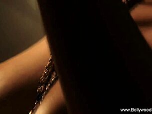 Dancing the Erotic Love of India with Sensual Teasing and Nude Brunette