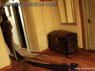 Dancing the Erotic Love of India with Sensual Teasing and Nude Brunette