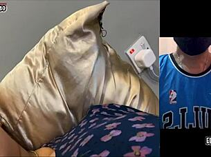 My horny friend loves watching that big cock cum.