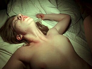 Woke up to rough fucking my blonde stepsister with natural tits, cumming in her mouth while parents slept nearby