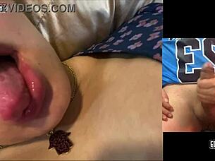 My horny friend loves watching that big cock cum.