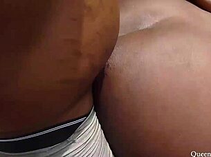 Ebony teen 18+ outdoor street sex with wet ass cumshot