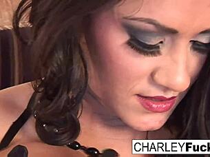 charley chase begs for whipping on her big tits and pussy.