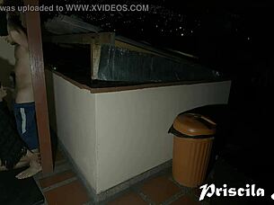 Girlfriend suggests outdoor gazebo sex