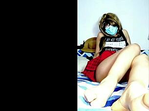 Young Kinky Teen Performs Footjob Massage On Feet!