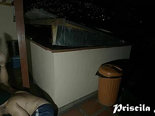 Girlfriend suggests outdoor gazebo sex