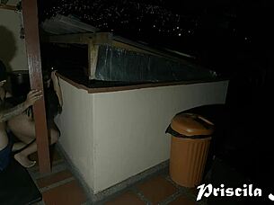 Girlfriend suggests outdoor gazebo sex