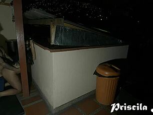 Girlfriend suggests outdoor gazebo sex
