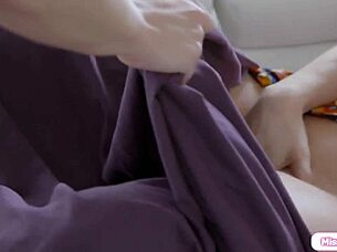 stepteen licks and fingers her stepmom in the snow