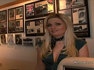 Big tits blonde Bobbi Eden stars in this video.