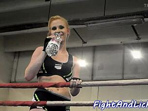 Watch These Wrestling Lesbian Babes Enjoy Their Ring Time!