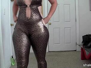 Latex Suit Rips During Striptease