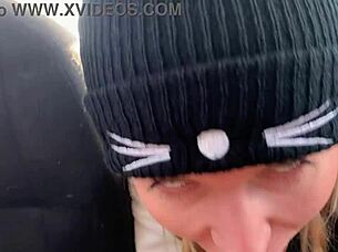 Claudia Mac Delivers Powerful Blowjob To Blonde Lover!