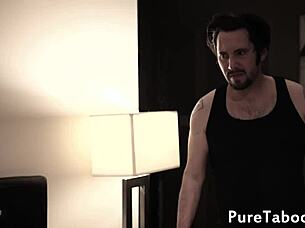 Watch This Beautiful 19yo Stepdaughter Get Facefucked Deepthroat Style! She's Riding The Taboo Wave.