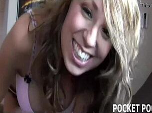 Aziza diamond feels intense pleasure soaking her tight panties in pov