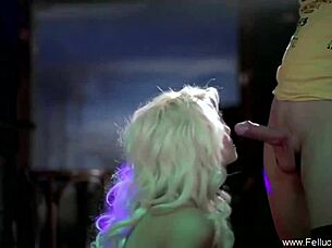 Blonde Sucks Cock and Swallows