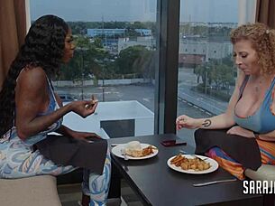 Sara Jay And Mystique Share A Big Cock With Their Friend