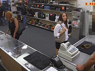 Big Ass Lady Gets SCREWED By Pawn Keeper Hard