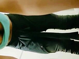 couldn't hold back in the gym bathroom