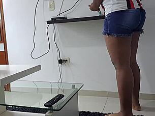 Do you see my stepsister's ass making me hot for a blowjob?