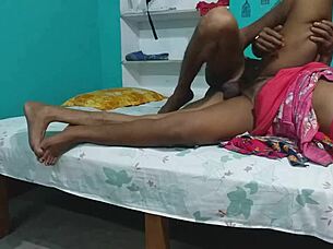 Pampa enjoys a sensual massage in yellow dress