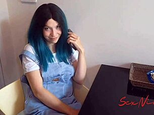 Step-sister challenges me to last longer than 2 minutes