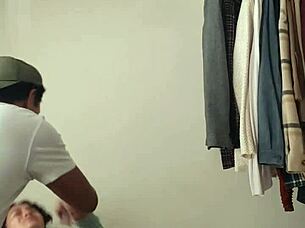 My lover's wet pussy squirts in black doggystyle fucking.