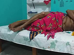 Pampa enjoys a sensual massage in yellow dress