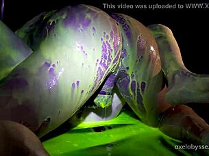 Bizarre gay slime stuffs every hole intensely.