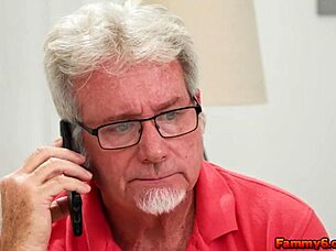 Blonde naughty teen Katie Kush sucking cock while watching 😈