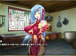i saw this ero scene in makoihime musou with teipo the hero, it's so hot!