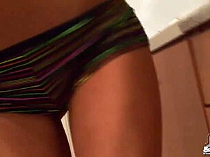 A Petite Teen Babe Flashes While You Peep From Window