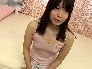 Mirai Sugano eagerly puts her tongue in during this intense blowjob session