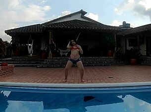 Latina whore dances horny, fucks and squirts