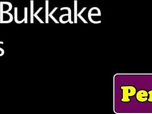 Busty babes get facials at bukkake party