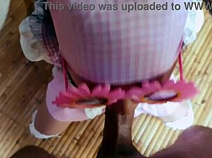 Horny Asian Teen Maid Begs for Anal