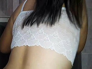 I found my horny stepsister naked in the bathroom and fucked her