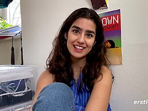 Luna playing with her hairy bush!