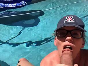 blonde milf obsessing over snapchat cock play