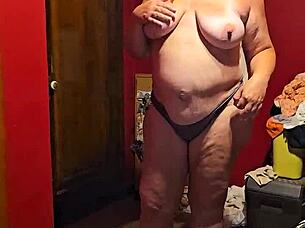 shes horney ready to be fucked in panties thong.