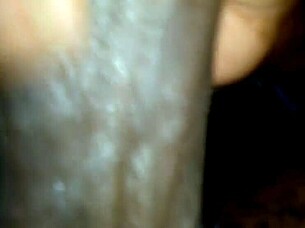 Intense blowjob from ebony babe until cum explodes in her mouth POV