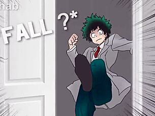 midoria fucks uraraka in the shower