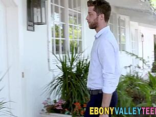 Classy teen with big ass getting doggystyled by monster cock, cumshot included