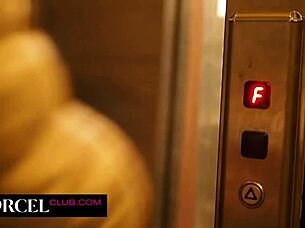 Sensual spooning turns into blowjob and doggystyle with hot brunette in lingerie!