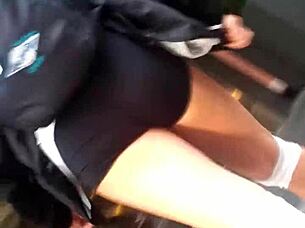 Outdoor voyeur public scene captured