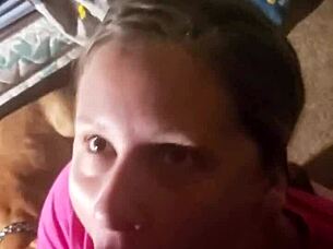 Amateur Blonde Gives Sexy Blowjob With Piercings