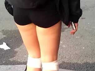 Outdoor voyeur public scene captured