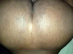 wow, that long dick creampied her juicy ebony pussy in doggy style outdoors! 😏