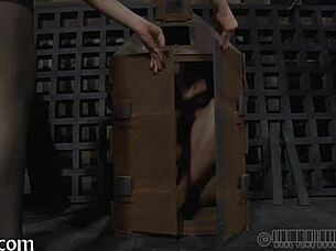 Is the hotty inside the cage?